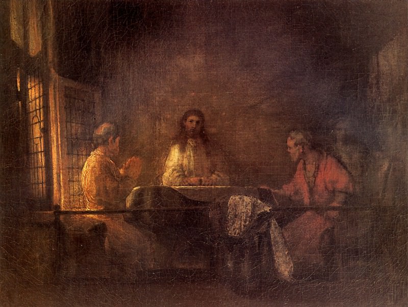 Rembrandt - Christ at Emmaus — Louvre (Paris)