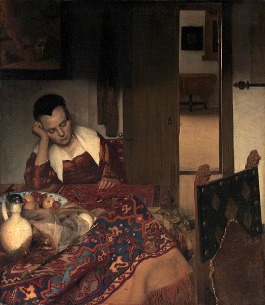 Slapend meisje, Johannes Vermeer - 1657 van Het Archief