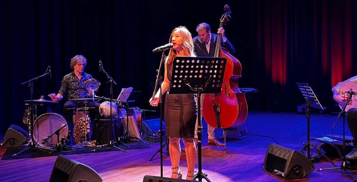 Afbeelding met muziekinstrument, muziek, concert, optreden Automatisch gegenereerde beschrijving