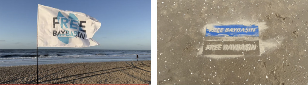 Afbeelding met tekst, hemel, strand, schermopname Automatisch gegenereerde beschrijving