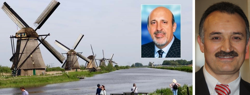 Afbeelding met windmolen, hemel, buitenshuis, persoon Automatisch gegenereerde beschrijving