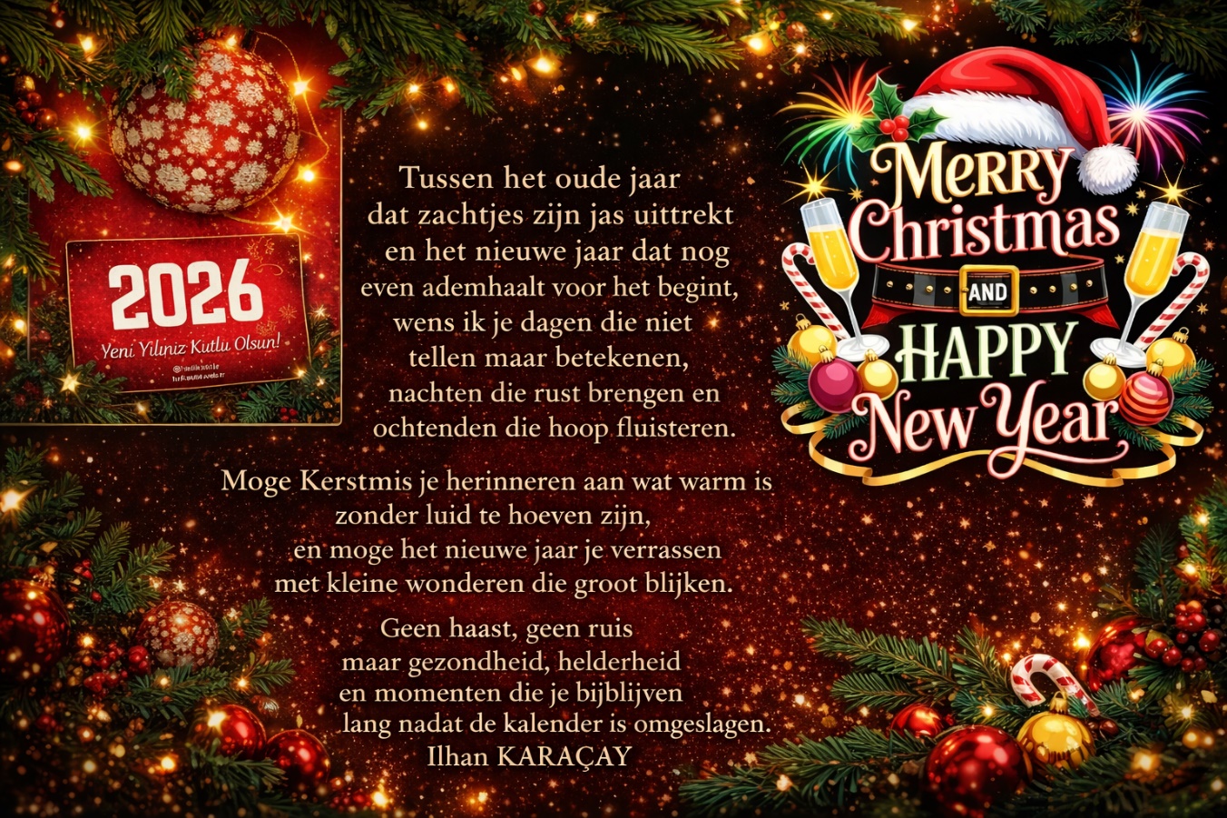 Afbeelding met tekst, kerstmis, kerstboom, kerstversiering Door AI gegenereerde inhoud is mogelijk onjuist.