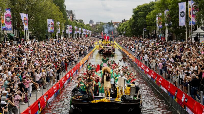 Hundreds of thousands line Amsterdam canals for Pride boat parade