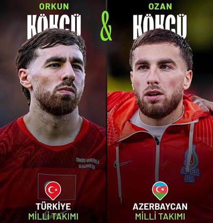Orkun Kökçü Türkiye A milli takımı ve kardeşi Ozan Kökçü ise Azerbaycan milli takımını seçmişlerdir. Azerbaycan 2026 Dünya kupasına katılmış olsaydı iki kardeş farklı ülke takım formalarıyla sahada mücadele vereceklerdi. #türkiye #azerbaycan #